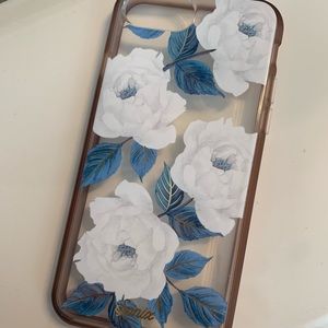 Blue and white flowers phone case